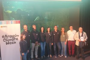 Ponentes de la Aragón Climate Week en el cierre de la jornada del 25 de octubre en el Acuario de Zaragoza