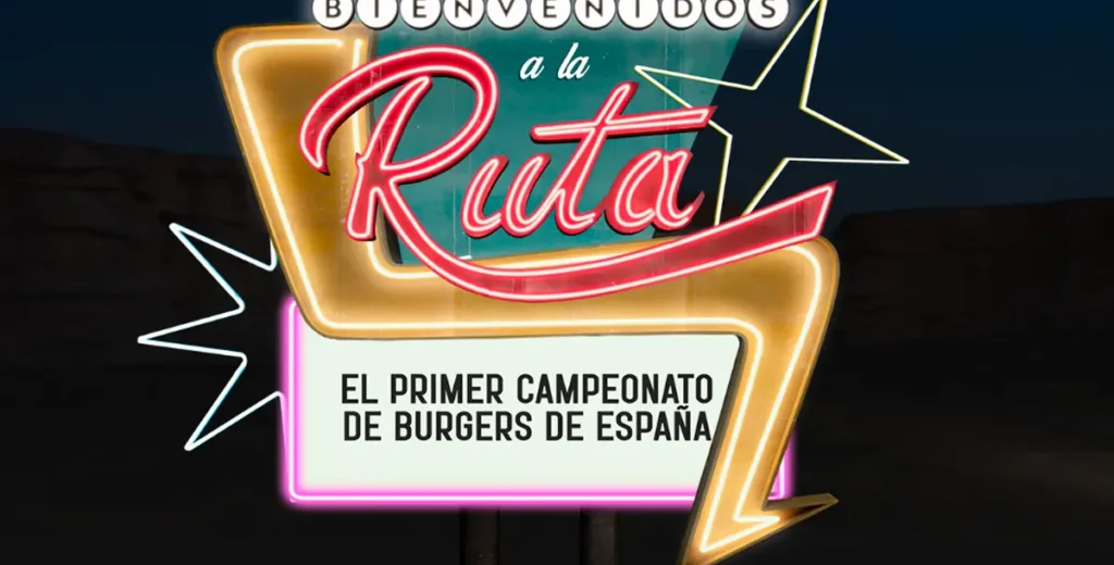 Cartel de la Ruta de The Champions Burger, en Zaragoza