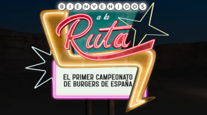 Cartel de la Ruta de The Champions Burger, en Zaragoza