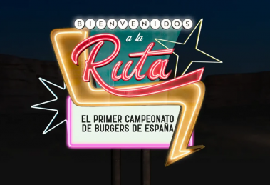 Cartel de la Ruta de The Champions Burger, en Zaragoza